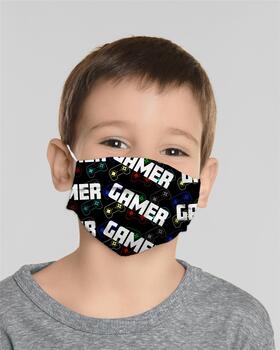Mocco Gamer Детская хлопковая маска для лица 15x25 cm многократного использования (MO-MAS-CH-GA)