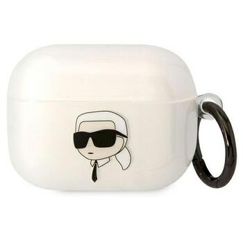 Karl Lagerfeld KLAPHNIKTCT Karl`s Head Aizsargapvalks priekš AirPods Pro / caurspīdīgs (KLAPHNIKTCT)