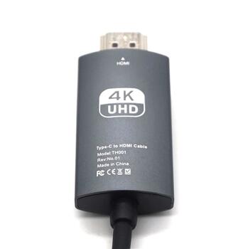 RoGer TH001 USB-C to HDMI UltraHD 4K@60Hz Kabelis 1.8m (RO-TH001-C-HDMI1.8)