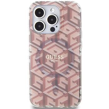 Guess GUHMP15LHGCUSTGP IML GCube MagSafe Aizsargapvalks priekš iPhone 15 Pro 6.1