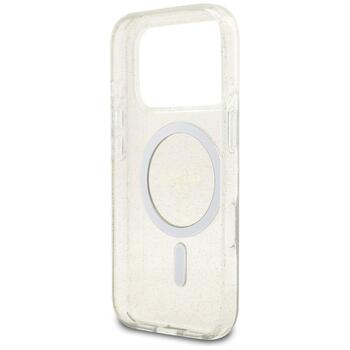 Guess IML Glitter Pearl Strap MagSafe Case Чехол для Apple iPhone 17 Pro (GUHMP17LHGCRELST)