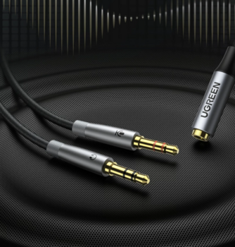 Ugreen AV193 Audio Kabelis 3.5mm Jack female - x2 male / 0.2m (50255)
