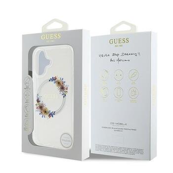 Guess IML Flowers Wreath MagSafe Case Защитный Чехол для Apple iPhone 16 Plus (GUHMP16MHFWFCT)