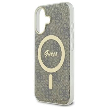 Guess GUHMP16SH4STW Hardcase IML 4G MagSafe Aizsargapvalks priekš iPhone 16 6.1