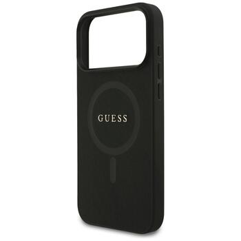 Guess Saffiano Classic Logo MagSafe Case Защитный чехол для iPhone 17 Pro Max / чёрный (GUHMP17XPSAHMCK)