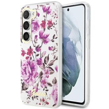 Guess GUHCS23MHCFWST Flower Collection Защитный чехол для Samsung Galaxy S23+ S916 / белый (GUHCS23MHCFWST)