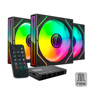 Mars Gaming MF3DPROKIT ARGB 120mm Комплект кулеров для компьютера с дистанционным управлением (MF3DPROKIT)