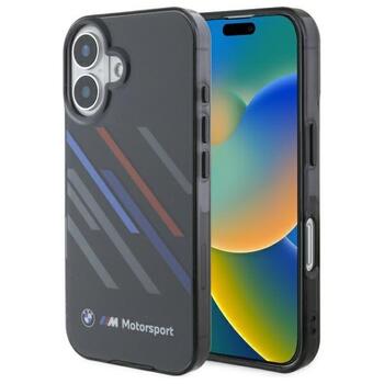 BMW Motorsport IML Random Stripes Aizsargapvalks Priekš Apple iPhone 16 Plus (BMHCP16M23HTRAK)