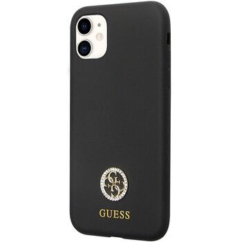 Guess GUHCN614DGPK Silicone Logo Strass 4G Защитный чехол для iPhone 11 / Xr 6.1