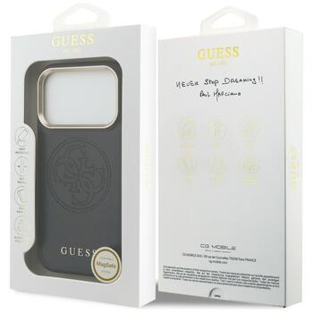 Guess Perforated 4G MagSafe Aizsargapvalks priekš iPhone 17 Pro Max / melns (GUHMP17X5PG4SRGK)