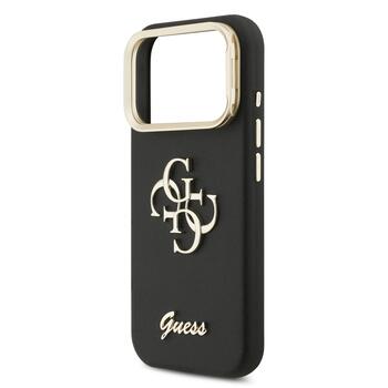 Guess PU Grained 4G Logo Stand Camera Frame Case Защитный чехол для iPhone 17 Pro / чёрный (GUHCP17LPCS4GSK)