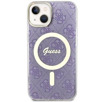 Guess GUHMP14SH4STU Hardcase 4G MagSafe Aizsargapvalks priekš iPhone 14 / 15 / 13 6.1