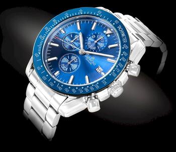 Giewont Chronograph Sapphire Vīriešu pulkstenis GW8720-B3 / sudraba-zils (GW8720-B3)