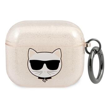 Karl Lagerfeld KLA3UCHGD Защитный чехол для AirPods 3 Glitter Choupette / золотой (KLA3UCHGD)