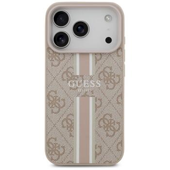 Case Guess 4G Printed Stripes MagSafe Защитный чехол для iPhone 17 Pro / розовый (GUHMP17LP4RPSP)