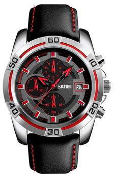 SKMEI Vīriešu pulkstenis 9156SIRD / sudraba-sarkans (9156SIRD)