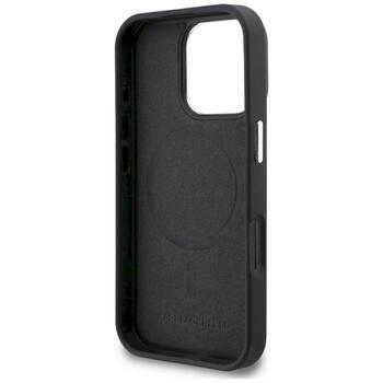 Case Karl Lagerfeld Initial & Metal Logo MagSafe Защитный чехол для iPhone 16 Pro / чёрный (KLHMP16LPGFKLRDK)