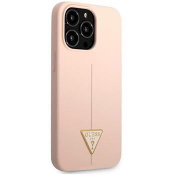 Guess GUHCP13XSLTGP Silicone Triangle Защитный чехол для iPhone 13 Pro Max 6,7