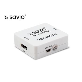 Savio CL-110 VGA2HDMI Adapteris Signāla konvertēšanai no VGA uz HDMI (CL-110)