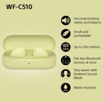 Sony WF-C510 Беспроводные наушники (WFC510Y.CE7)