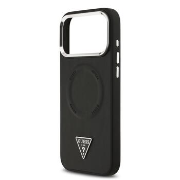 Guess PU Leather Triangle Logo MagSafe Case Чехол для Apple iPhone 17 Pro Max (GUHMP17XPSDTSCMK)