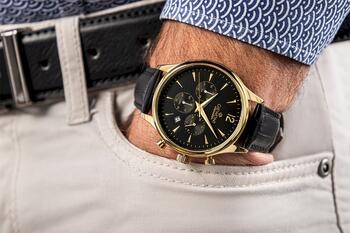 Giewont Chronograph Sapphire Vīriešu pulkstenis / melni zeltains (GW6310-A4)