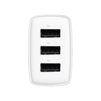 Baseus Kompaktais Lādētājs 3 x USB / 17W (BRA011961)
