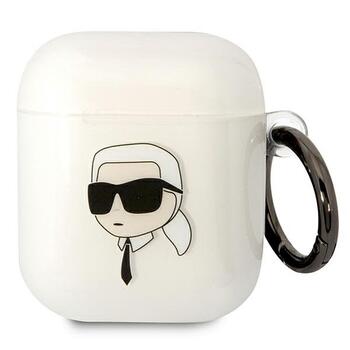 Karl Lagerfeld KLA2HNIKTCT AirPods 1/2 cover Защитный чехол Karl`s Head / прозрачный (KLA2HNIKTCT)
