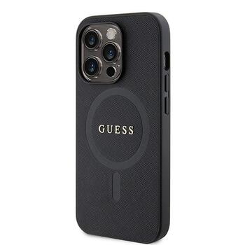 Guess Saffiano MagSafe Back Case Защитный Чехол для Apple iPhone 15 Pro Max (GUHMP15XPSAHMCK)