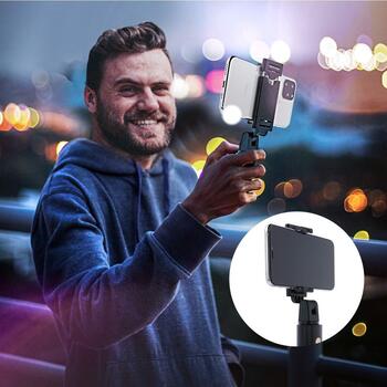 RoGer 2in1 Universāls Selfie Stick + Tripod Statnis ar Bluetooth Tālvadības pulti (RO-SELF-2IN1-BK)