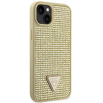 Guess GUHCP14SHDGTPD Hardcase Rhinestone Triangle Aizsargapvalks priekš iPhone 14 / 15 / 13 6.1