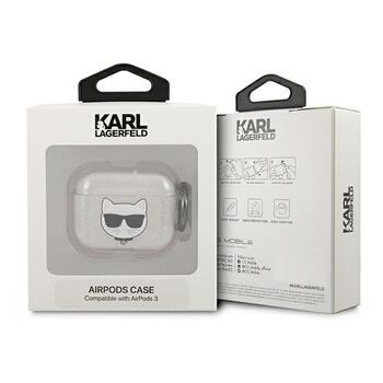 Karl Lagerfeld KLA3UCHGS Защитный чехол для AirPods 3 Glitter Choupette / серебристый (KLA3UCHGS)