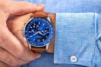Giewont Chronograph Sapphire Vīriešu pulkstenis / brūni zils (GW3520-A5)