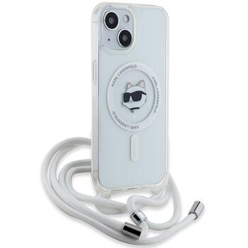 Karl Lagerfeld KLHMP13MHCCHNT IML Choupette Head & Cord Aizsargapvalks priekš iPhone 13/14/15 6.1