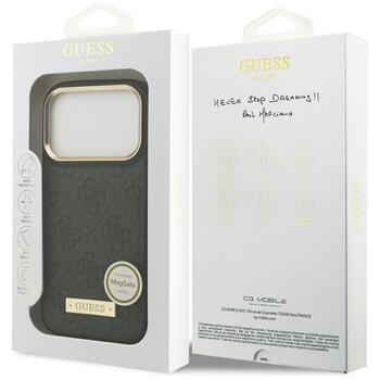 Guess 4G Logo Plate MagSafe Case Защитный чехол для iPhone 17 Pro / чёрный (GUHMP17LU4GPRK)