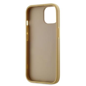 Karl Lagerfeld Wrinkled PU Signature Logo Case Защитный чехол для iPhone 15 / золотой (KLHCP15SPFMFBKMD)