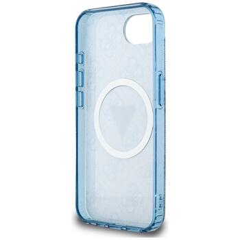 Case Guess IML Metal Glitter 4G Circle Triangle MagSafe Защитный чехол для iPhone 16e/17e / синий (GUHMPSE4HG4PRTGB)
