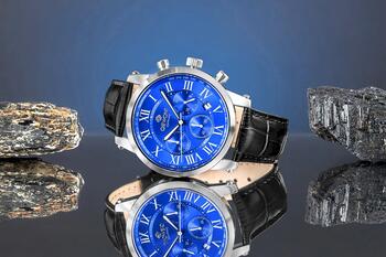 Giewont Chronograph Sapphire Vīriešu pulkstenis / sudraba/zils (GW6260-A4)