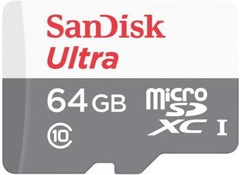 SanDisk Ultra microSD 64GB Карта памяти (SDSQUNR-064G-GN3MN)