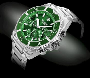 Giewont Chronograph Sapphire Мужские часы / серебристо-зелёный (GW3970-B8)