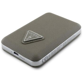 Guess Grained Triangle Зарядная батарея 5000mAh 15W USB-C MagSafe Inductive / коричневый (GUPB5FPGTSPSW)