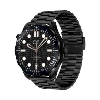 Smartwatch VELTORI VT150-1 Viedpulkstenis ar silikona siksniņu + melnu rokassprādzi / melns (VT150-1)