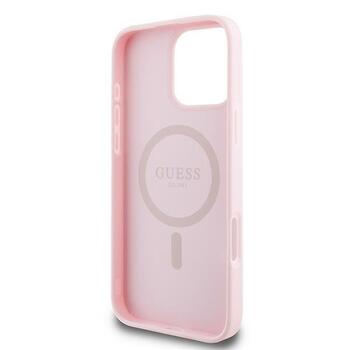 Guess GUHMP15XPGHSMMP Grained Ring MagSafe Защитный чехол для iPhone 15 Pro Max 6.7