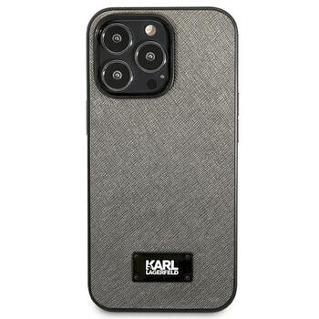 Karl Lagerfeld KLHCP13XSFMP2DG Saffiano Plaque Hardcase Aizsargapvalks priekš iPhone 13 Pro Max 6,7