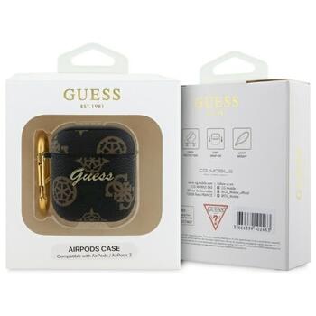 Guess GUA2PG4GPK AirPods 1/2 cover 4G Hook Защитный чехол для AirPods 1/2 / чёрный (GUA2PG4GPK)