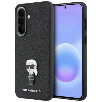 Karl Lagerfeld Fixed Glitter Ikonik Logo Metal Pin Защитный чехол для Samsung Galaxy A57 5G / чёрный (KLHCSA57GKNPSK)
