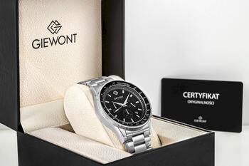 Giewont Vīriešu pulkstenis Chronograph Sapphire GW3520-B2 / sudrabaini melns (GW3520-B2)