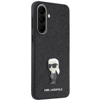 Karl Lagerfeld Fixed Glitter Ikonik Logo Metal Pin Защитный чехол для Samsung Galaxy A57 5G / чёрный (KLHCSA57GKNPSK)