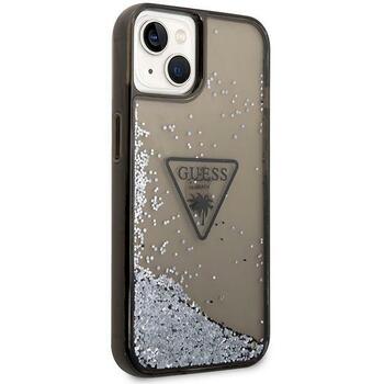 Guess GUHCP14SLFCTPK Liquid Glitter Palm Collection Aizsargapvalks priekš iPhone 14 / 15 / 13 6.1