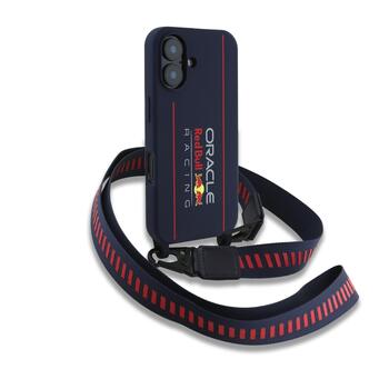 Red Bull Silicone Vertical Logo MagSafe Case + Crossbody Strap Чехол и ремешок через плечо для Apple iPhone 16 (RBHMP16S24SISOLRV)